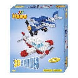 Hama perles à repasser midi 3d "avions", coffret cadeau