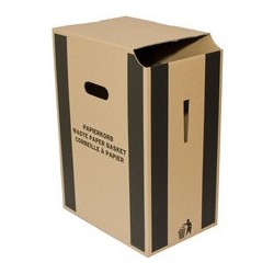Smartboxpro corbeille à papier en carton,35 litres, brun (LOT DE 5)