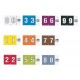 Leitz etiquette numérique orgacolor "1", rouleau, jaune