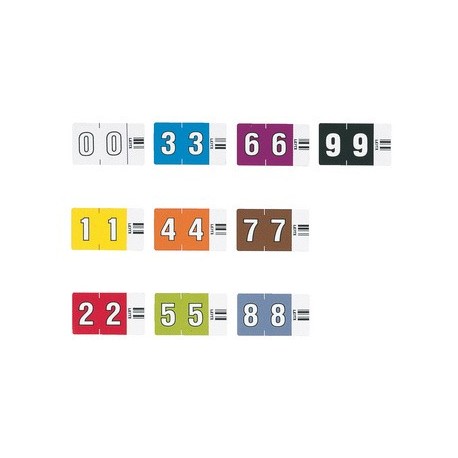 Leitz etiquette numérique orgacolor "6", rouleau, violet