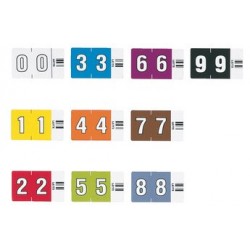 Leitz etiquette numérique orgacolor "9", rouleau, noir
