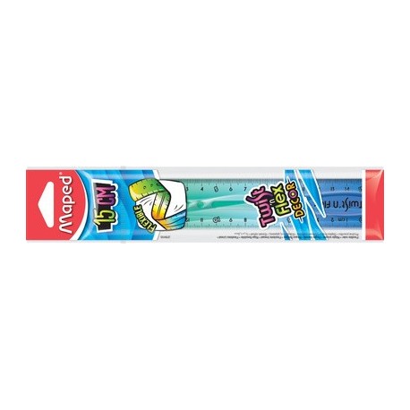 Maped règle plate twist'n flex decor, 300 mm, incassable