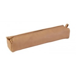 Clairefontaine trousse trapèze, cuir naturel