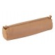 Clairefontaine trousse petite ronde, cuir naturel