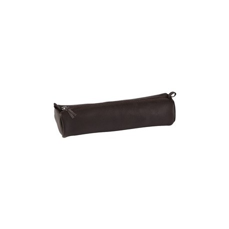 Clairefontaine trousse cuir ronde, orange