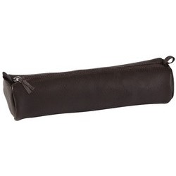 Clairefontaine trousse cuir ronde, assorti (LOT DE 7)