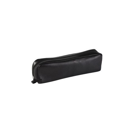 Clairefontaine trousse trapèze, cuir noir