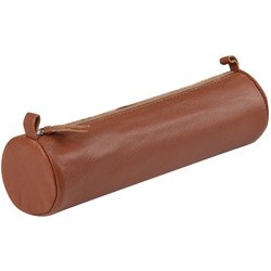 Clairefontaine trousse cuir ronde, saumon
