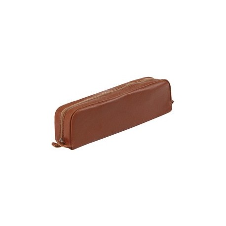 Clairefontaine trousse cuir rectangulaire, chataîn