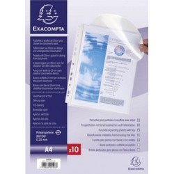 Exacompta pochette à soufflet perforée avec rabat, a4, pp