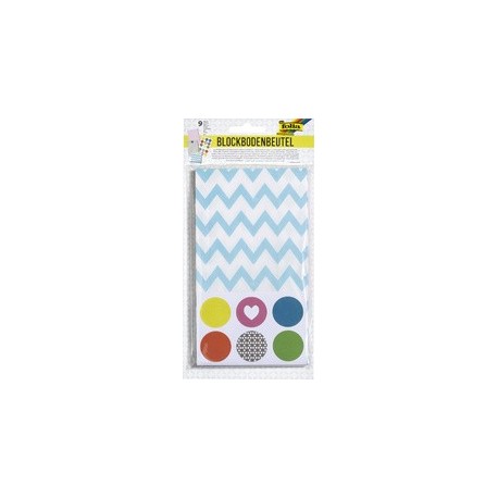 Folia sacs en papier, 130 x 200 mm, avec motifs, assorti