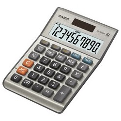 Casio calculatrice de bureau ms-100 bm, solaire / pile