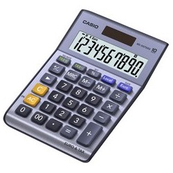 Casio calculatrice de bureau ms-100 ter ii, solaire/pile