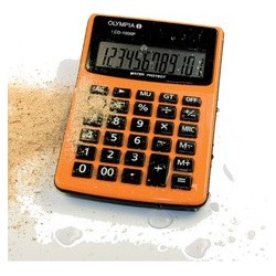 Olympia calculatrice de bureau lcd 1000p, solaire/pile