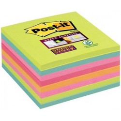Post-it bloc-note super sticky notes, 76 x 76 mm, assorti