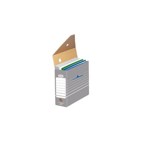 Elba boîte d'archives, largeur 200 mm, a4, gris / blanc (LOT DE 10)