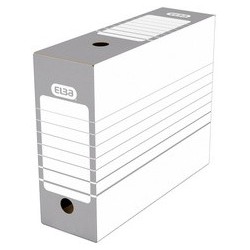 Elba boîte d'archives, largeur 100 mm, a4, gris / blanc (LOT DE 20)