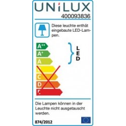 Unilux lampe de bureau led jazz, blanc / gris métallique
