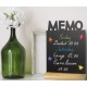 Securit ardoise de table silhouette "memo"