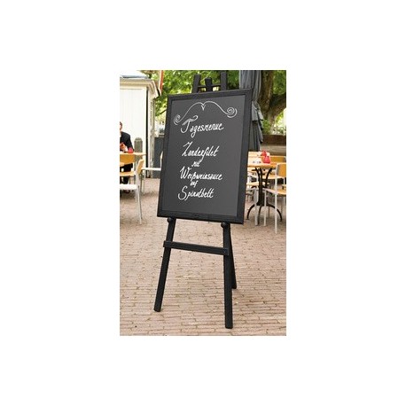 Securit ardoise murale universal, avec cadre en bois, acajou