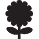 Securit ardoise murale silhouette "fleur"