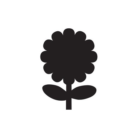Securit ardoise murale silhouette "fleur"