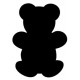 Securit ardoise murale silhouette "ours"