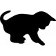 Securit ardoise murale silhouette "chat"