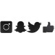 Securit kit d'ardoises murales silhouette "social media"