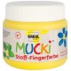 Kreul gouache aux doigts textile "mucki", noir, 150 ml