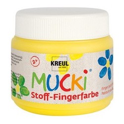 Kreul gouache aux doigts textile "mucki", noir, 150 ml
