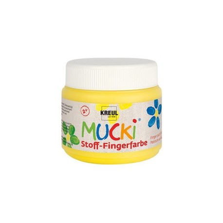 Kreul gouache aux doigts textile "mucki", noir, 150 ml