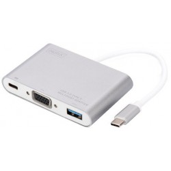 Digitus adaptateur multiport usb 3.0 - vga, blanc