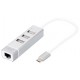 Digitus adaptateur usb 2.0 vers fast ethernet, 3 ports usb