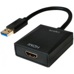 Logilink carte graphique usb 3.0 - hdmi, noir