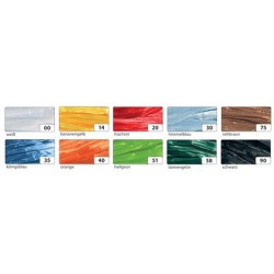 Folia raphia artificiel brillant, 40 mm x 30 m, couleurs