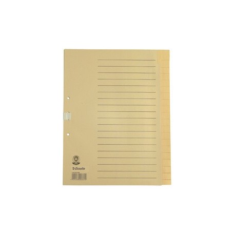 Esselte intercalaires en papier naturel, uni, a4, 20 touches