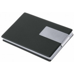 Wedo boîte cartes de visite good deal, aluminium/pvc (noir)