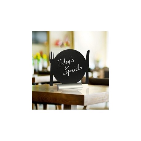 Securit ardoise de table silhouette "assiette"