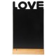 Securit ardoise de table silhouette "love", mélamine et bois