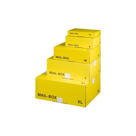 Smartboxpro carton d'expédition mail box, taille: xs, jaune (LOT DE 20)