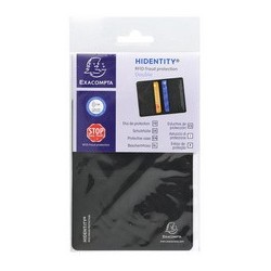 Exacompta etui de protection rfid hidentity double, noir