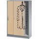 Kerkmann armoire vestiaire tec-art, 2 portes, gris clair