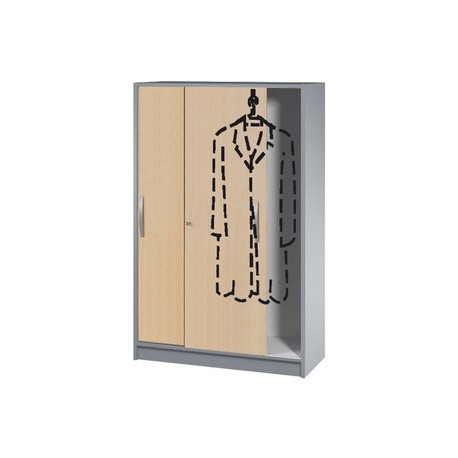 Kerkmann armoire vestiaire tec-art, 2 portes, hêtre/argent