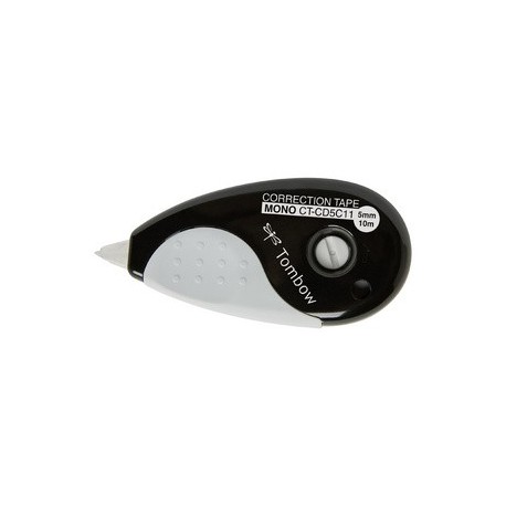 Tombow rouleau correcteur "mono grip", 5,0 mm x 10 m, noir