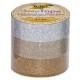 Folia ruban adhésif déco "glitter tape",2x rose et 1x violet