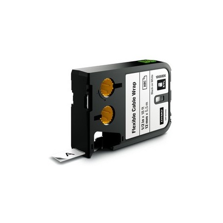 Dymo xtl bande à lettrage nylon, noir/blanc, 24 mm x 5,5 m (LOT DE 6)
