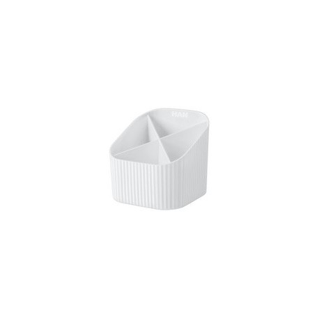 Han multipot à crayons x-loop, 4 compartiments, blanc