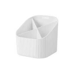 Han multipot à crayons x-loop, 4 compartiments, gris