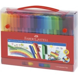 Faber-castell stylo feutre connector pen, coffret de 60